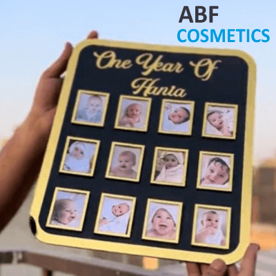 Customize 12 pics Golden Frame