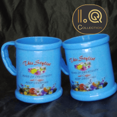 Plastic cup pair blue  sr.006